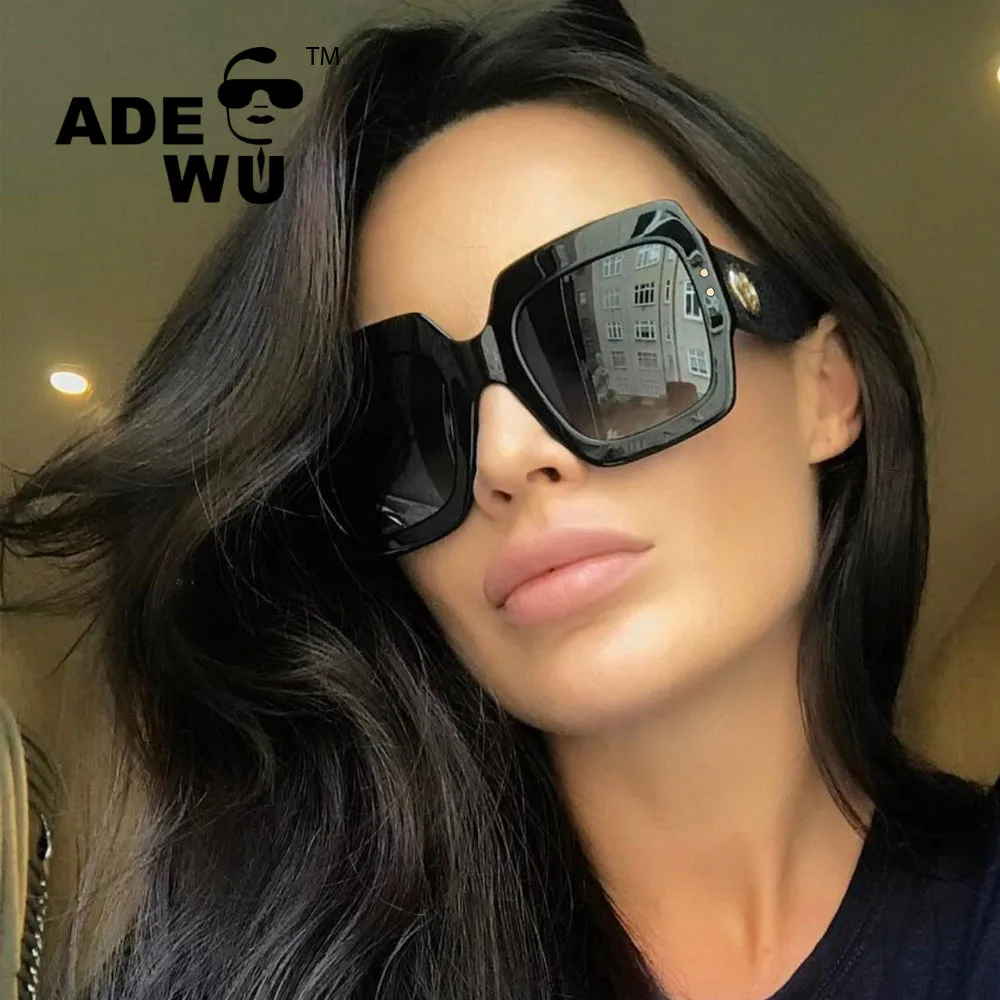 

ADE WU FDY97394 2019 new fashion oversized sunglasses oem luxury color crystal tide cool sun glasses women