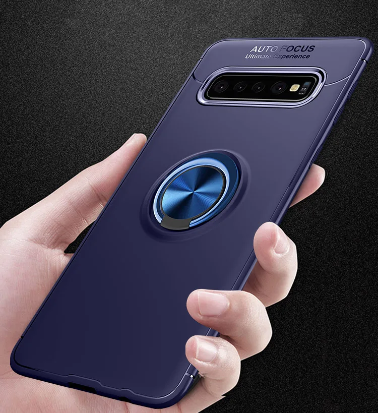 

Newest metal finger ring stand magnetic tpu back case for samsung galaxy s10 / s10 lite / s10 plus phone case