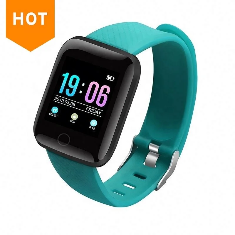 

116 plus Fitness Tracker Smart Bracelet Heartrate Monitor Blood Pressure Measure Sport Waterproof Smart Wrist Watch