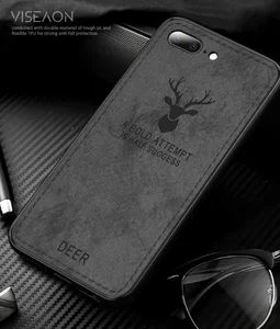 3D Print Cloth Texture Deer Phone Case iPhone XR X Max