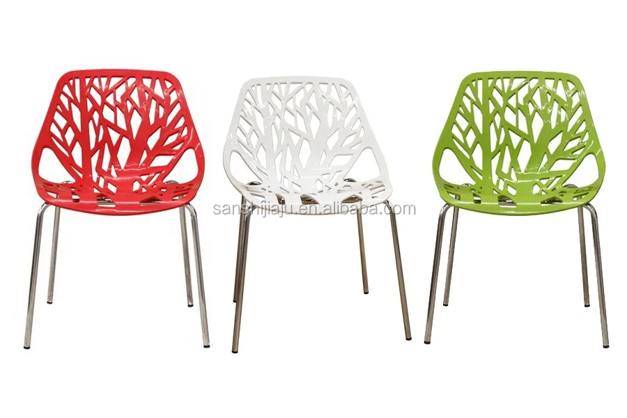 Cheap Leisure Branch Tree Vegetable Plastic Chair Pp Hole Dining Chair