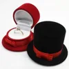 High quality Velvet hat shape Jewelry Gift Ring Box