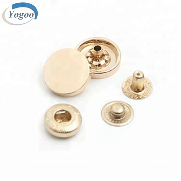 

Custom Four Part  Gold Round Alloy Metal Snap Button Snap for Garment, Silver / gold / gunmetal