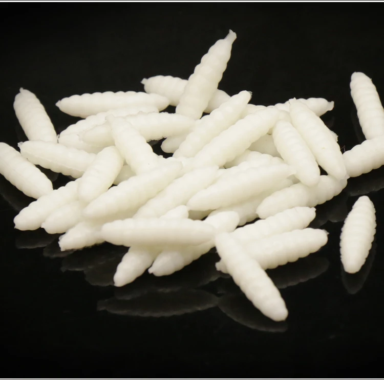 

2020 125Pcs/set Artificial carp pvc color bass luminous shad bait worm fishing soft Lure, As picture