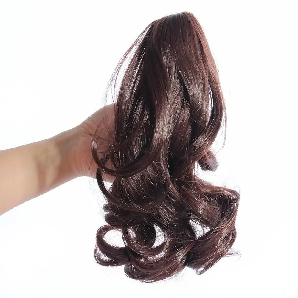 Buy Hot Womens Hairpiece Wavy Curly Claw Hair Ponytail Clip On