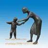Garden Decoration Life Size Bronze Sculpture Mother And Child Statues