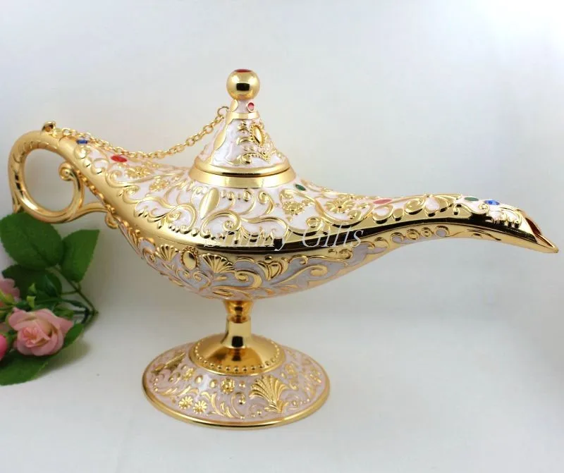 

Shinny Gifts Handmade Enamel Metal Craft Brass Aladdin Lamp