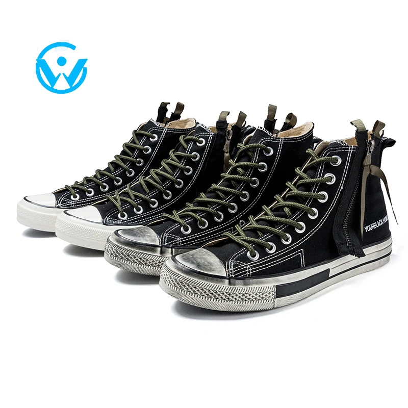 

Sneakers Women Canvas Black Shoes High Top Sneaker Dirty Men Canvas Shoes