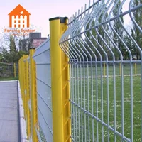 

Triangle bend wire mesh fence 3D curved welded wire mesh panel fence