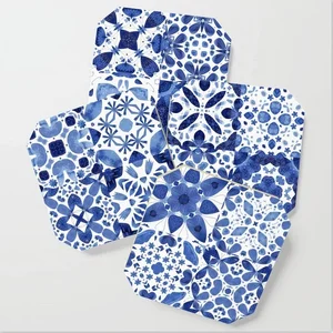 Image of Amazon Bestseller 2019 Custom Logo Tiles Coaster for Table Drink Cup Holder Gift Set with Water Absorbent Cork Back Bottom