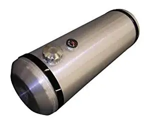 10x33 End Fill Spun Aluminum Gas Tank with Site Gauge- 11 Gallons - 3/8 NPT Trike - Offroad - Ratrod - Hotrod - Dunebuggy