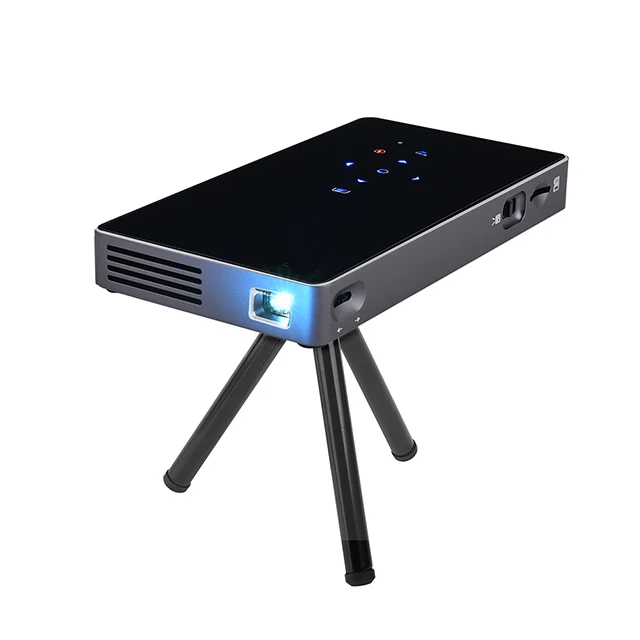

New HD Pico Projector P8 Android Smart Portable mini Projector Home Office Wireless WIFI Projection, Black/white