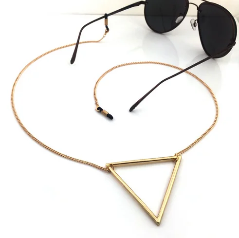 

Queena Fashion Sunglass Reading Glasses Cord Holder Big Triangle Pendent Rope Eyeglasses Chain, See as pictures