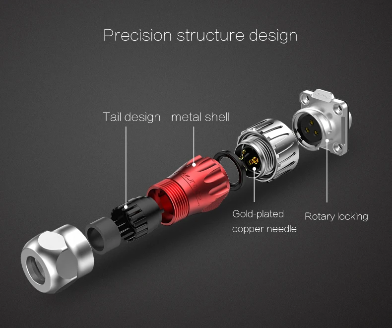 CNLINKO electric bike battery connector outdoor 3 pin power connector