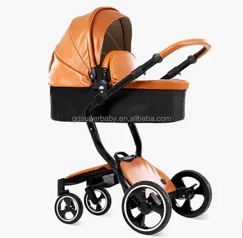 leather baby stroller