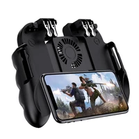 

H9 Six-Finggers 4 triggers Mobile Game Controller PUBG Mobile Gamepad with cooling fan and battery Shooter