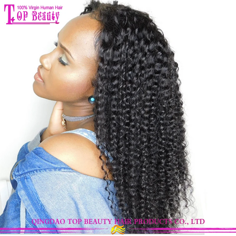 

Natural hairline 8A Remy Human Hair Brazilian Afro Kinky Curly Lace Front wig Full Lace Wigs, N/a