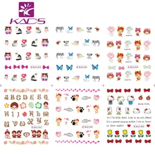 BLE1962 1972 lovely cat kitty Hedgehog Personalized letters design nail water decal transfer for english letters