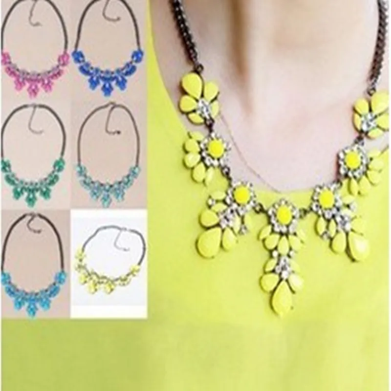 SALE 2014 New Pop 11 Colors Good Quality Fashion Western Statement Elegant Rinestones Choker Necklace jewelry