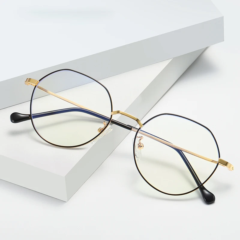 Hot Sell High Quality Metal Anti Blue Light Eyeglasses Brand Designers