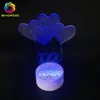 Factory offer remote control creative plug-in 7colors night light 3d led light