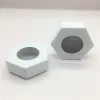 Luxury cardboard hexagon shape gift paper packaging box with custom logo window