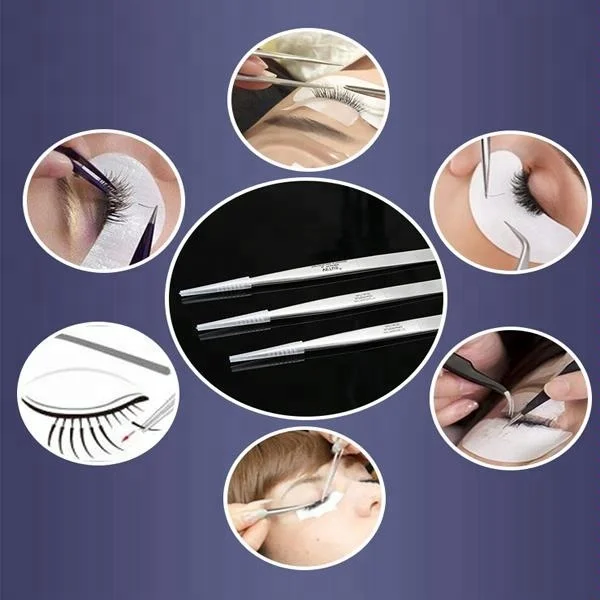 
Customized Stainless Steel Top Grade Private Label Eyelashes Extension Tweezers 