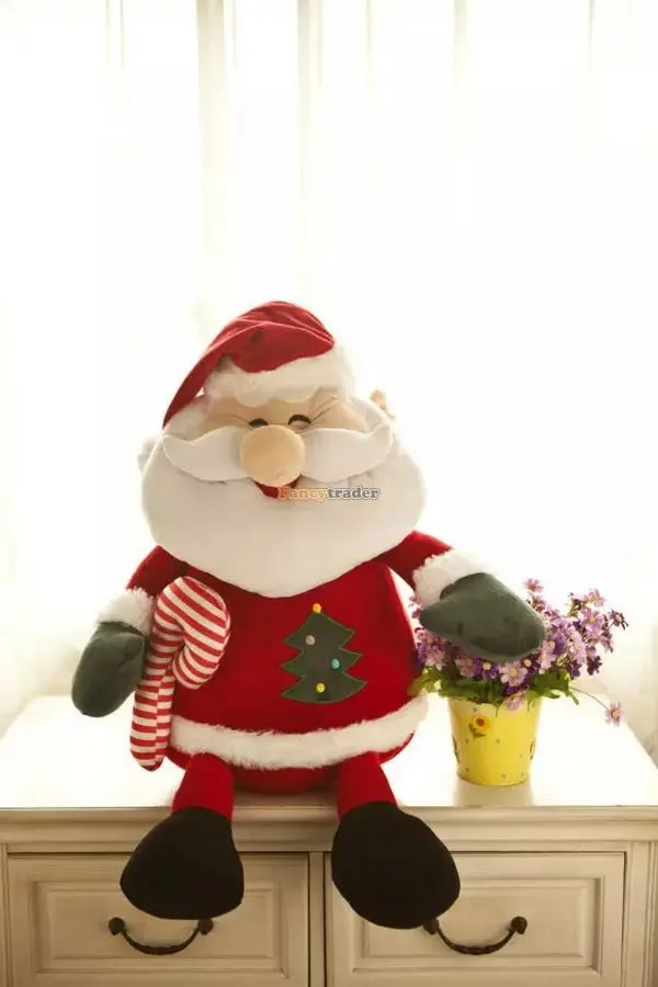 large stuffed santa and mrs claus