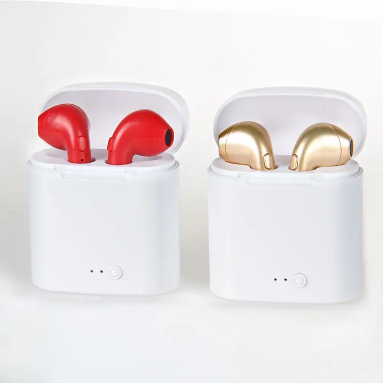 

2018 Blue tooth 4.2 True Wireless Headphones I7Tws Wireless Earphone Earbuds With 500Mah Charging Case, Black/white/gold/red/