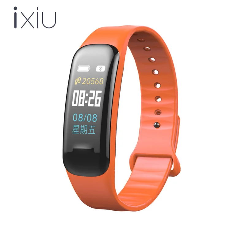 

C1 Plus Color Screen Smart Bracelet Blood Pressure Smart Band Heart Rate Monitor Fitness Tracker Sport Smart Wristband, Red;purple;orange;blue;green;black