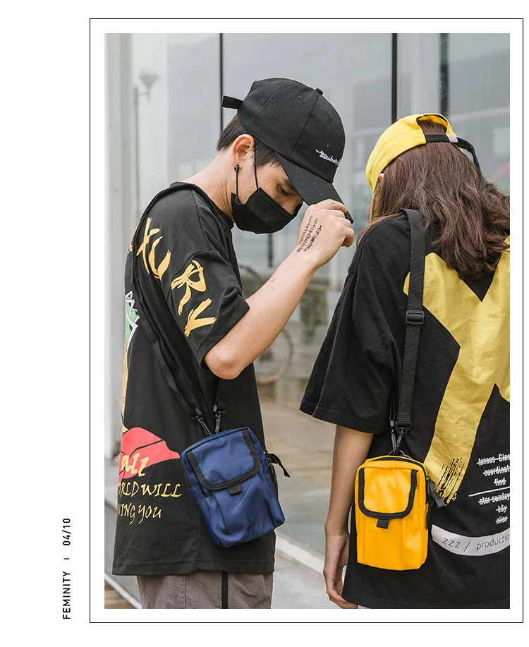 Hot Sale Korean Style Fashion Canvas Fanny Pack Hiphop Waist Bag