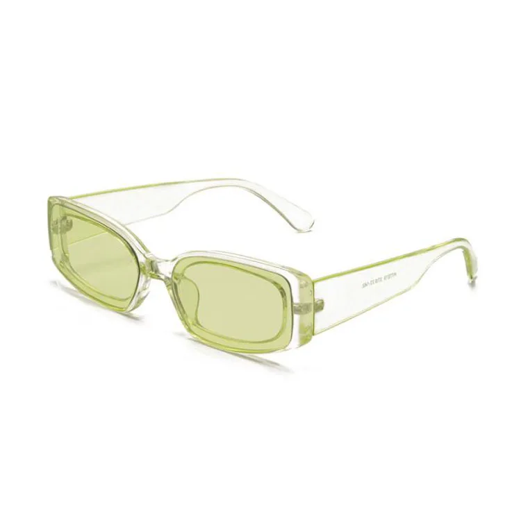 

Wholesale High Quality Fashion Men And Women Jelly Color Rectangle Small Sunglasses, Custom color