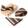 Men's Jacquard Executive Ties Business Ties Fashion Handkerchiefs Three Sets Of Manufacturers Wholesale