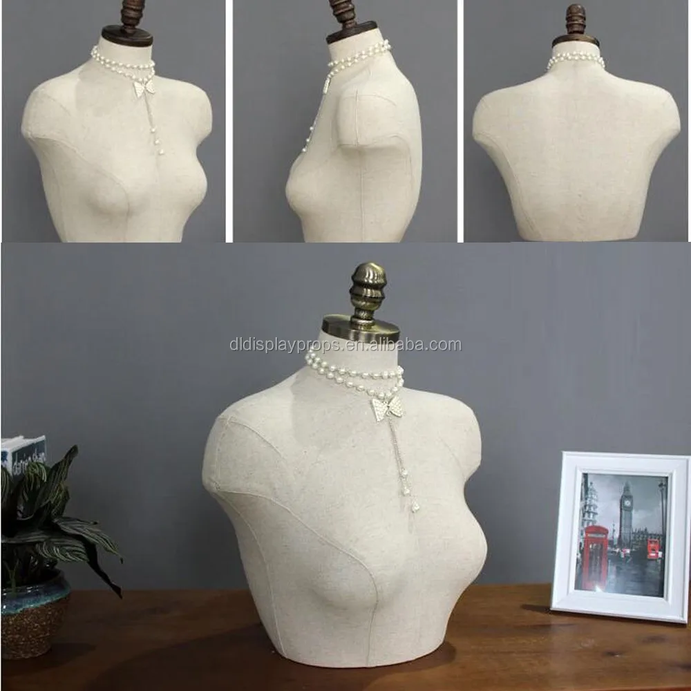 Dl1079 Hot Sale Female Bust Mannequin Sexy Fabric Female Bra Display