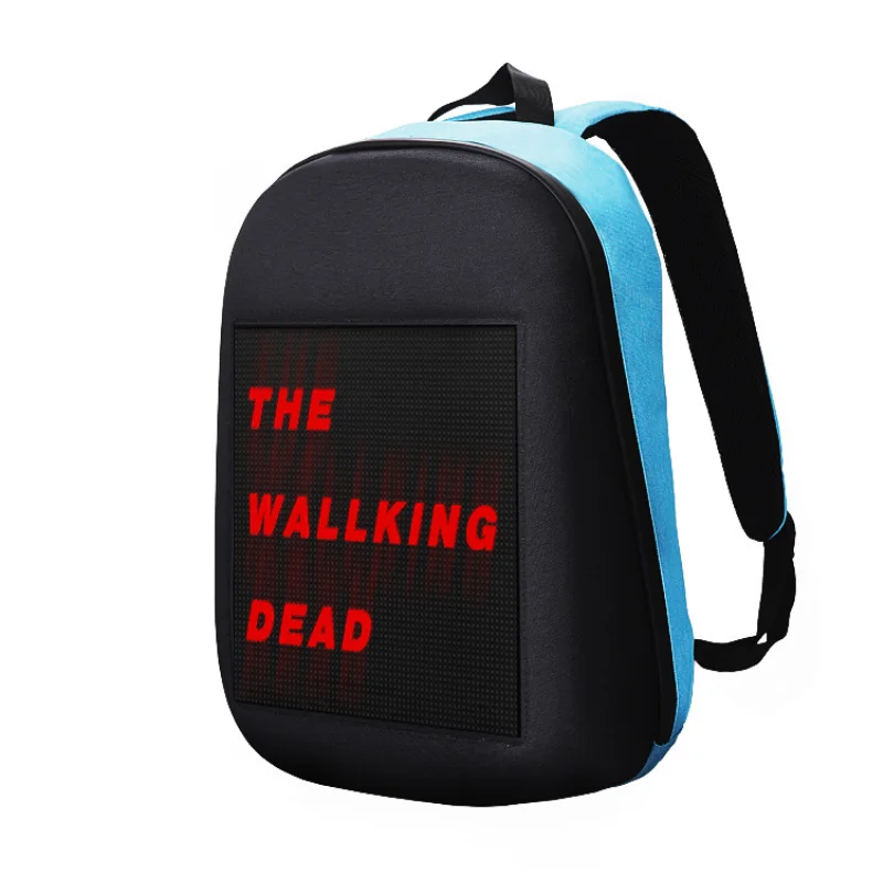 

Fashion Magic Waterproof Smart LED Backpack Walking Billboard APP Control LED Turn Signal Light School Bag Backpack