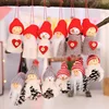 New Christmas products creative old man doll small hanging white pine nut doll Christmas tree ornaments 3 pcs a set