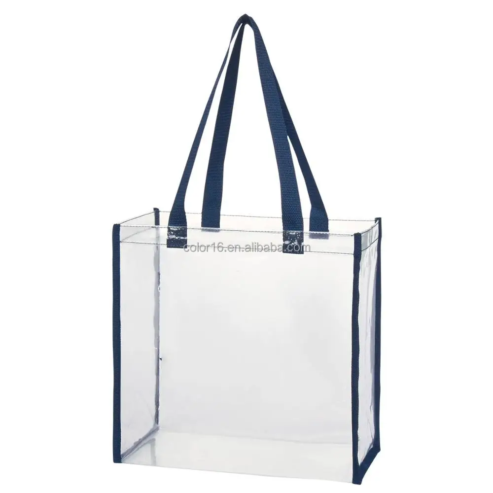 
Custom Transparent Waterproof Clear pvc shopping bag reusable 