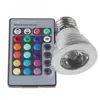 3w 5w gu10 e14 mr16 e27 remote control 16 color rgb led bulb light