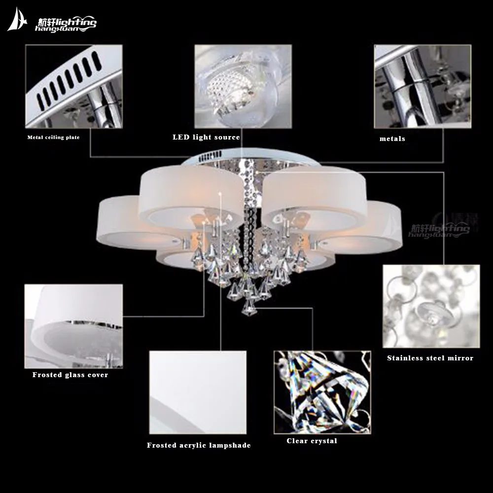 Bronze Brightest Bedroom Led Ceiling Lights Chandelier Silver