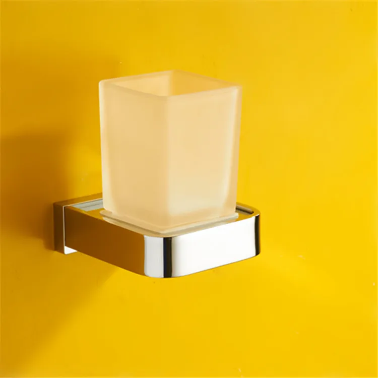 
hot sa;e Modern Accessories Brass And Chrome Finished Bathroom Brush Holder Bathroom Tumbler Holder For Home&Hotel 