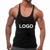 

Custom logo fitness clothing plain cotton bodybuilding gym tank top men