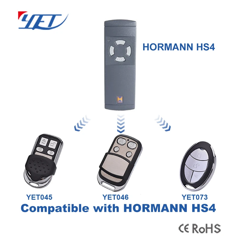 universal YET073-JR door opener remote control compatible with horman