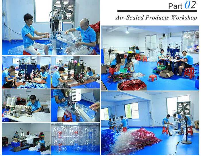 Half Red/ Blue Inflatable Bumper Bubble Soccer Ball With Window