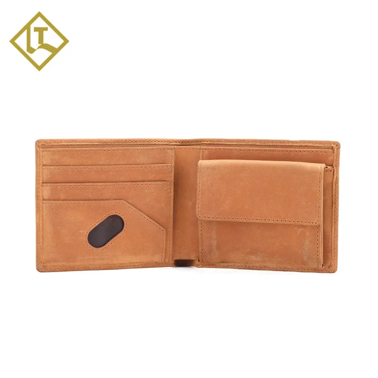 
Hot selling RFID full grain thin handmade custom minimalist slim card holder genuine leather wallet 