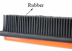 China gold supplier 9038 household cleaning tools rubber bristle broom brush