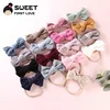 Promotional Fancy Lovely Colorful Fashion Top Baby Hair Accessories Attractive Headband pretty corduroy fabric bow nylonheadband