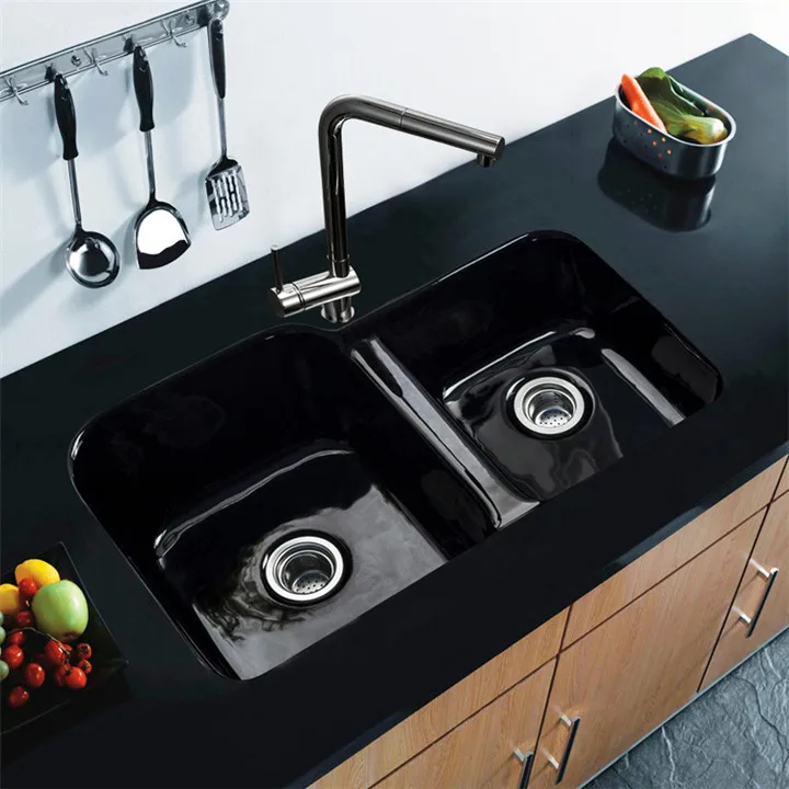 Southsea Double Bowl Enamel Square Luxury Farmhouse Kitchen Sink - Buy Double Drainer Double ...