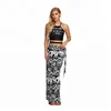 Indian Bohemian Style Beach Dress Frloral Printing Hippie Gypsy Bohemian Rayon Overskirt Lounge Dress