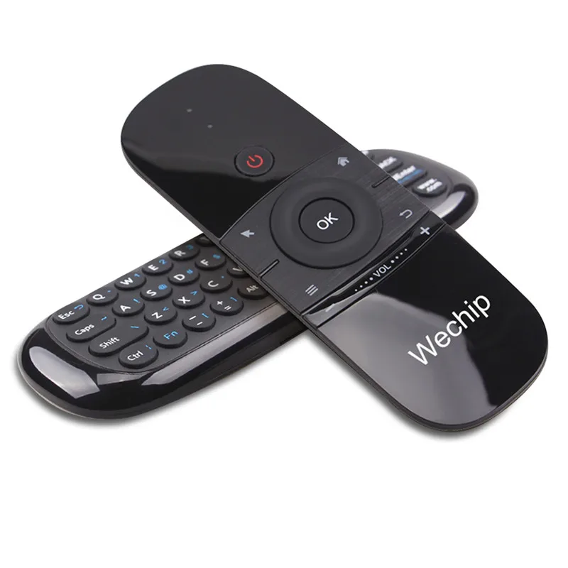 

2019 Wechip W1 Keyboard Mouse Wireless 2.4G Fly Air Mouse W1 Remote Control, Black