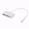 Mini external 8pin 3 in 1 SD/TF adapter card reader for iPad/iPhone with new iOS11 above